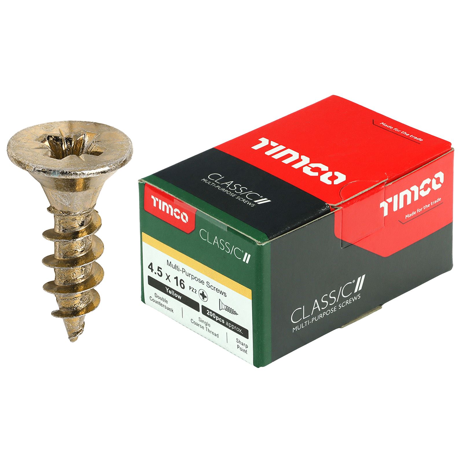 TIMCO Classic Mehrzweckschrauben Pozi Kopf Doppel Senken Gelb Verpackt - Bild 32 von 71