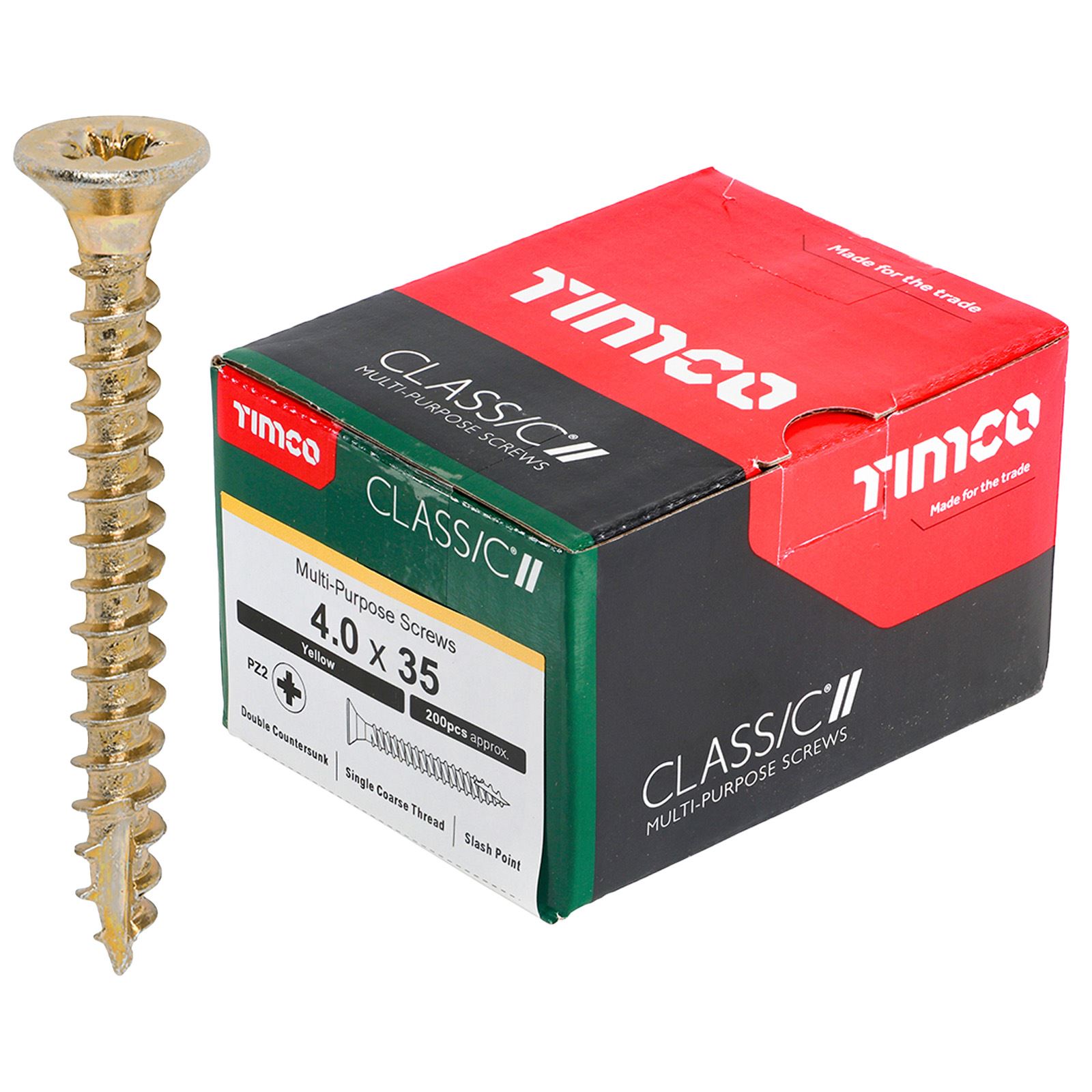 TIMCO Classic Mehrzweckschrauben Pozi Kopf Doppel Senken Gelb Verpackt - Bild 24 von 71