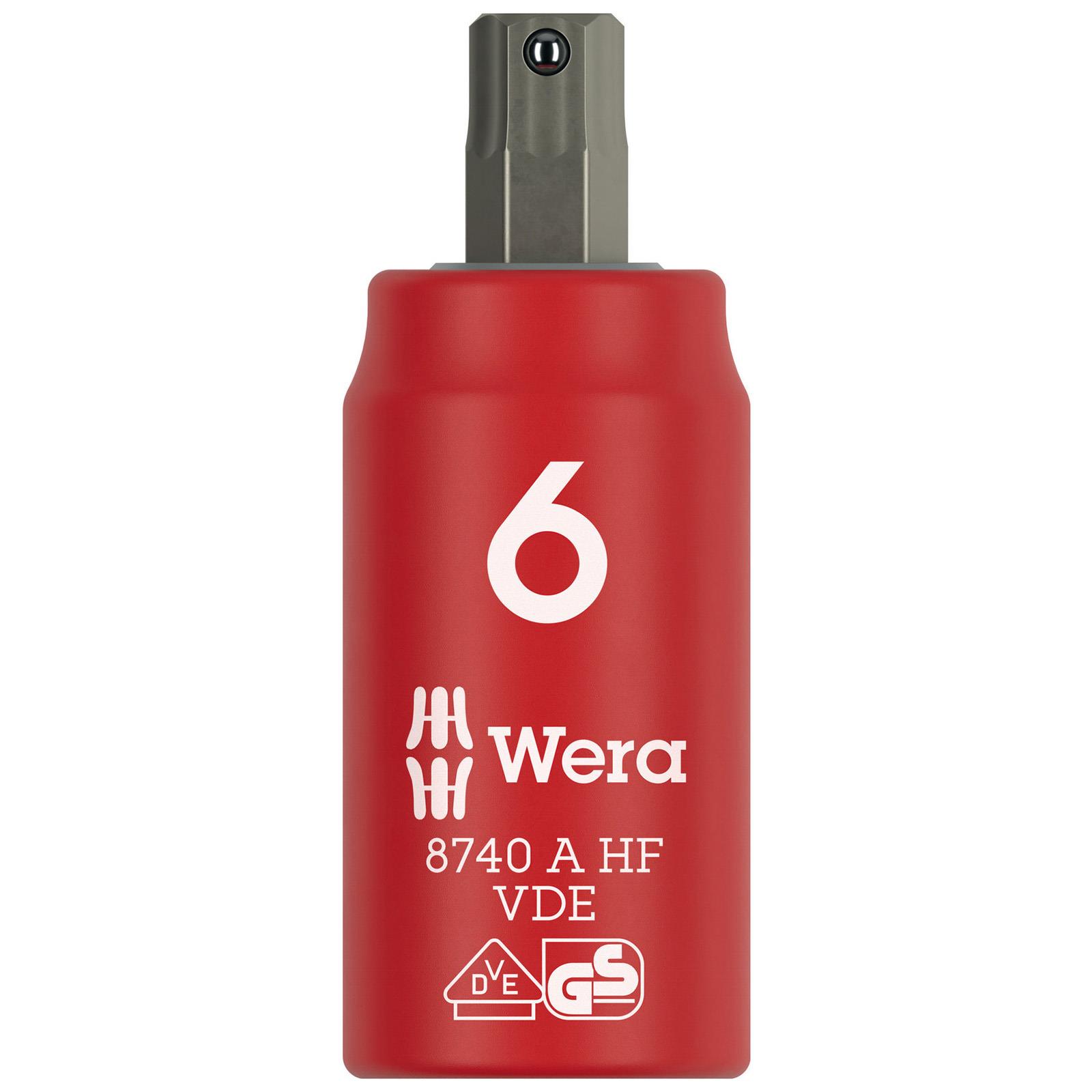Wera VDE Zyklop Hex Bit Socket 1000V Holding Function 1/4" Drive 8740 A 3-8mm - Picture 6 of 7