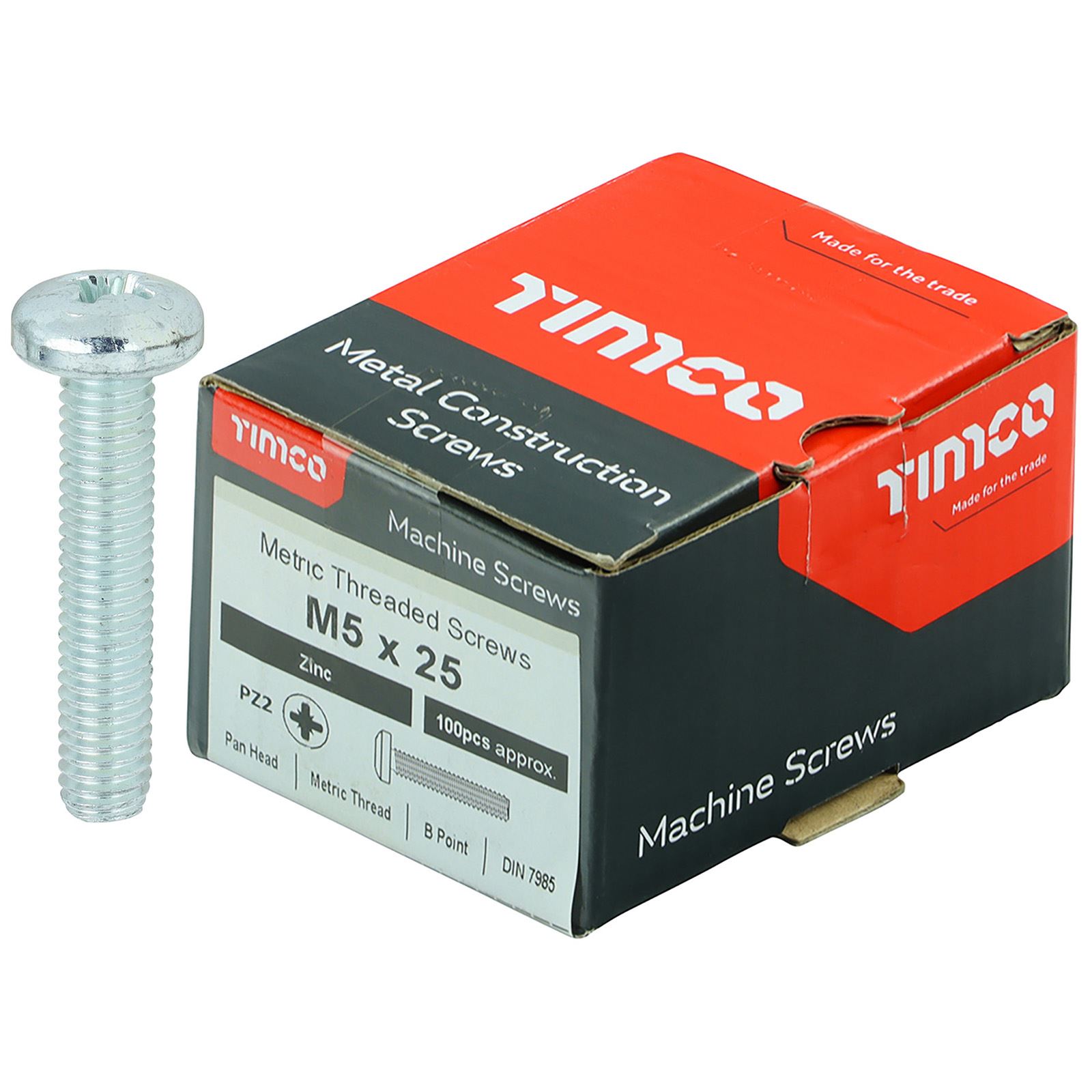 TIMCO Machine Screws Pan Head Zinc Pozi Head 100 Screws Box M4 M5 M6 - Picture 17 of 26