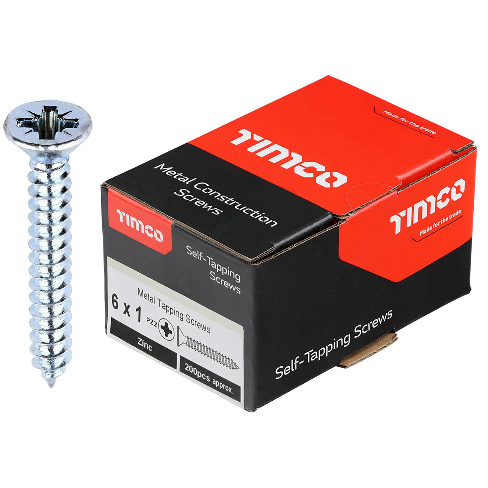 TIMCO Self Tapping Drilling Screws Zinc Metal Countersunk Head Tappers Pozi - Picture 6 of 24