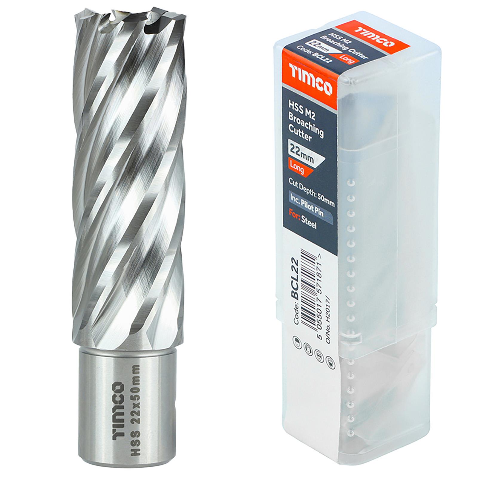 TIMCO Broaching Cutter Mag Drill Bit M2 HSS Pilot Pin Annular Broach Cutter - Picture 38 of 47