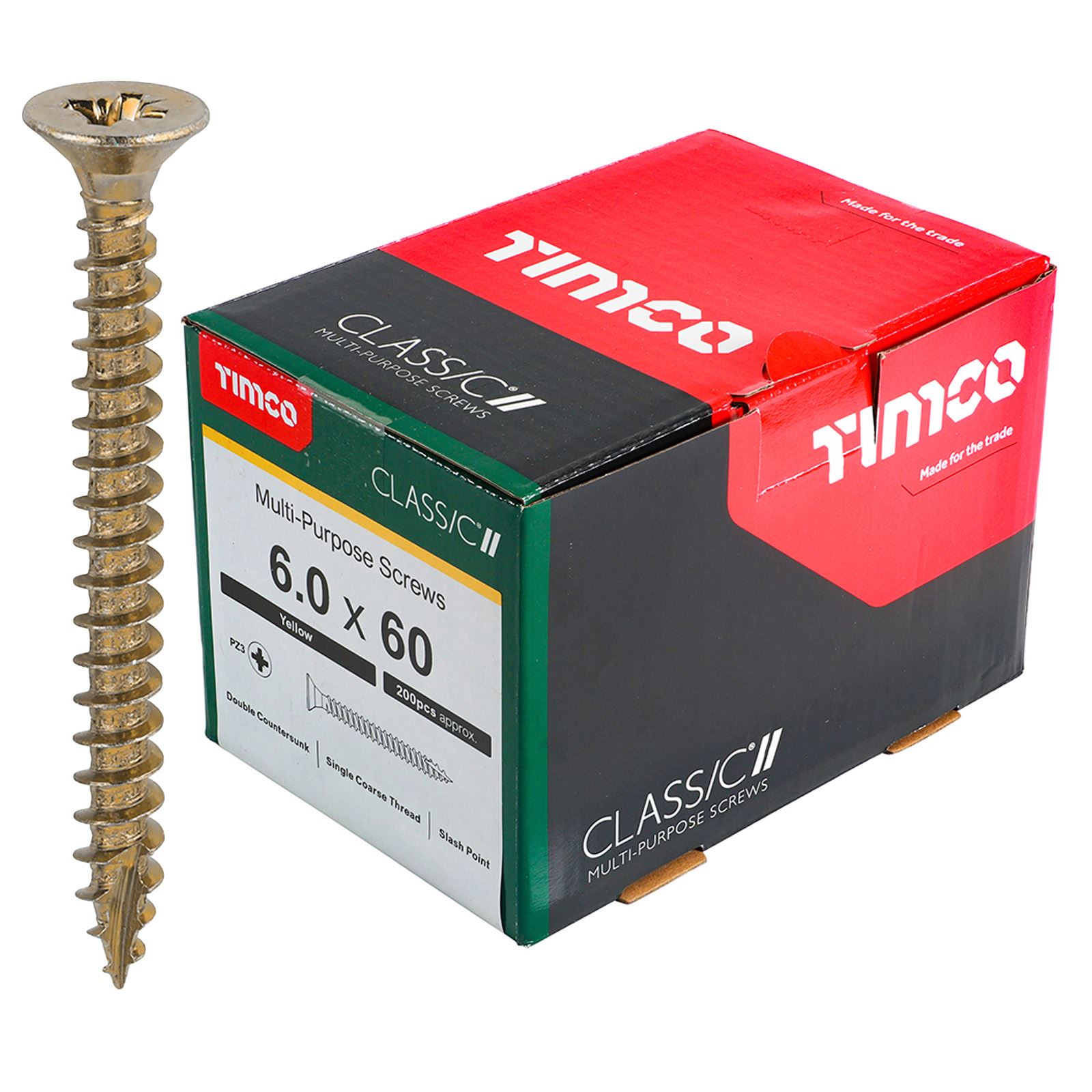 TIMCO Classic Mehrzweckschrauben Pozi Kopf Doppel Senken Gelb Verpackt - Bild 62 von 71