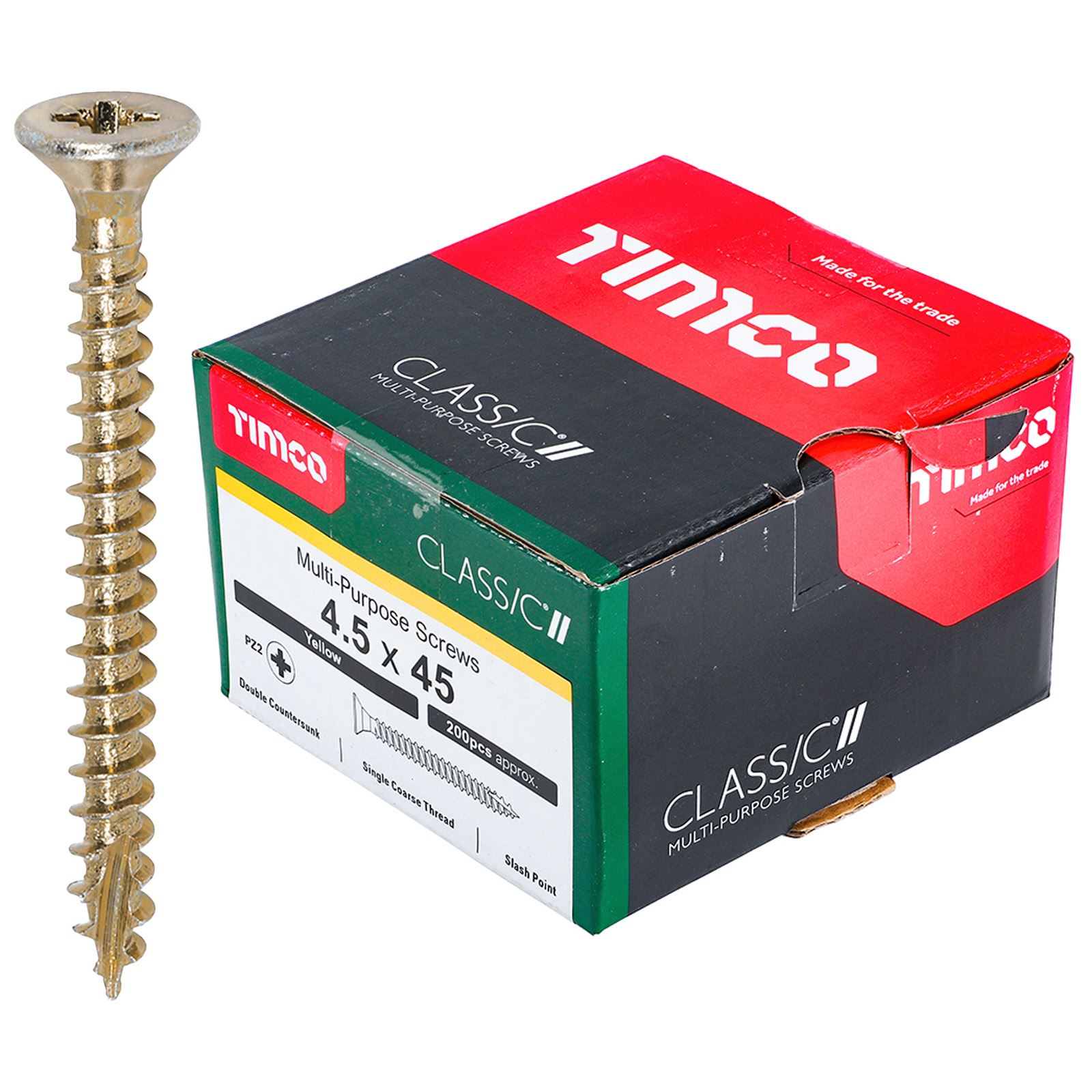 TIMCO Classic Mehrzweckschrauben Pozi Kopf Doppel Senken Gelb Verpackt - Bild 38 von 71