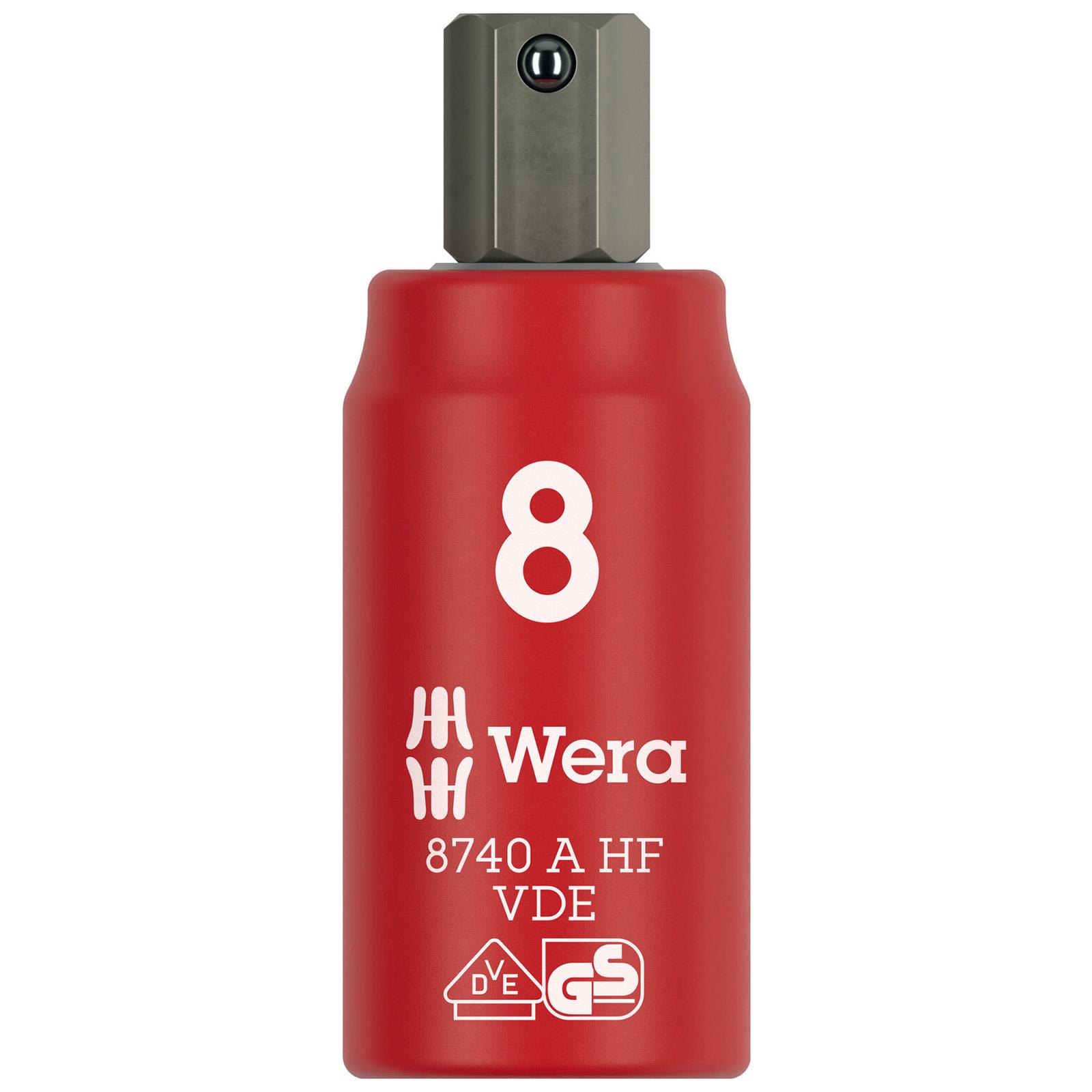 Wera VDE Zyklop Hex Bit Socket 1000V Holding Function 1/4" Drive 8740 A 3-8mm - Picture 7 of 7