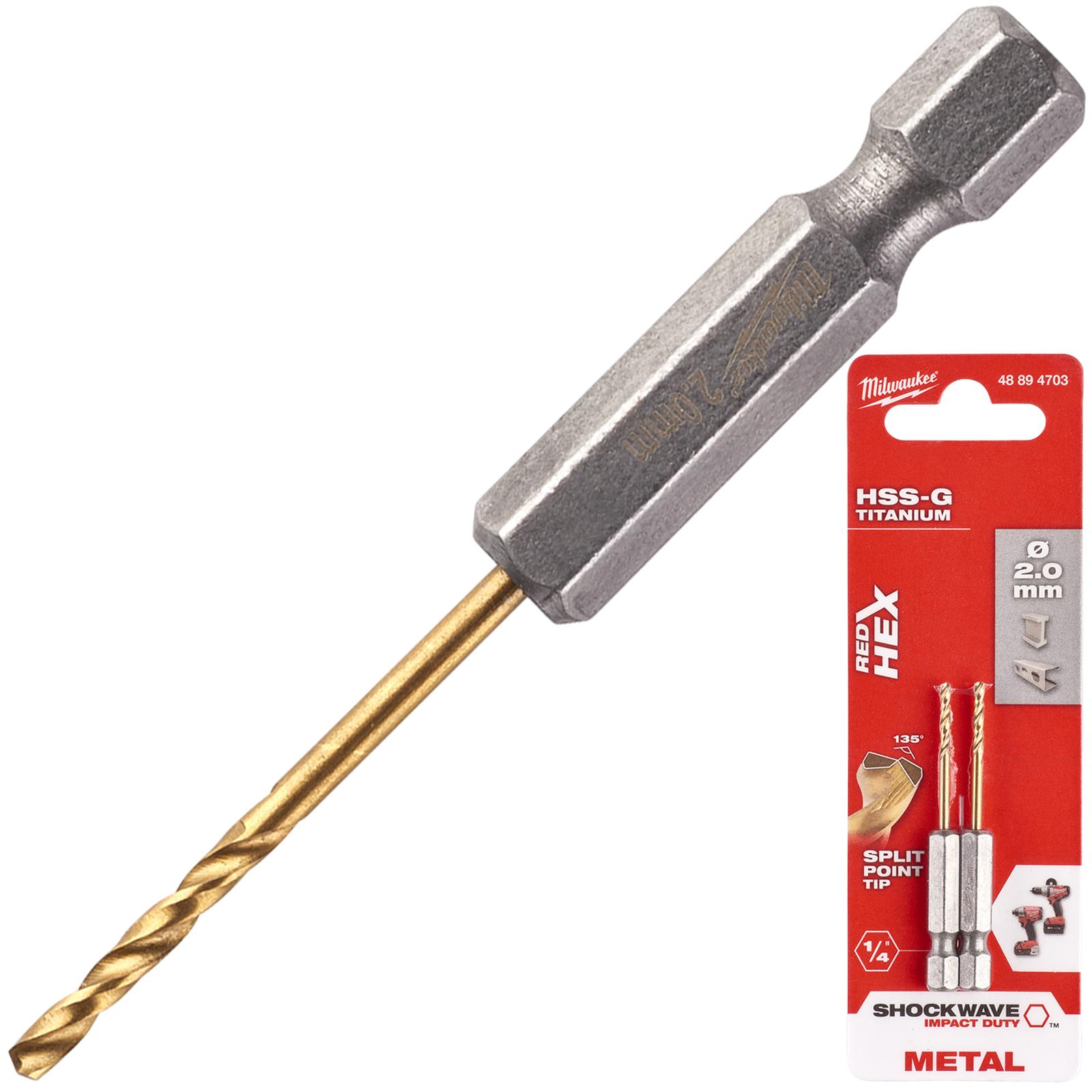 Milwaukee Metal Drill Bits Red Hex HSS 