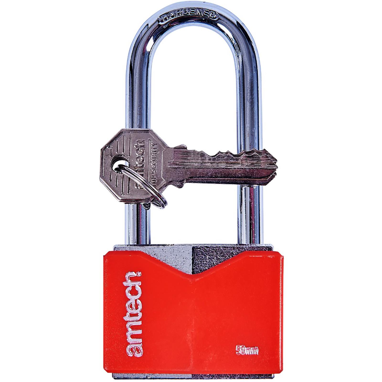 Amtech Long Shackle Padlock Rhombic Chrome Plated 40-50mm Anti-Pick - Picture 10 of 14