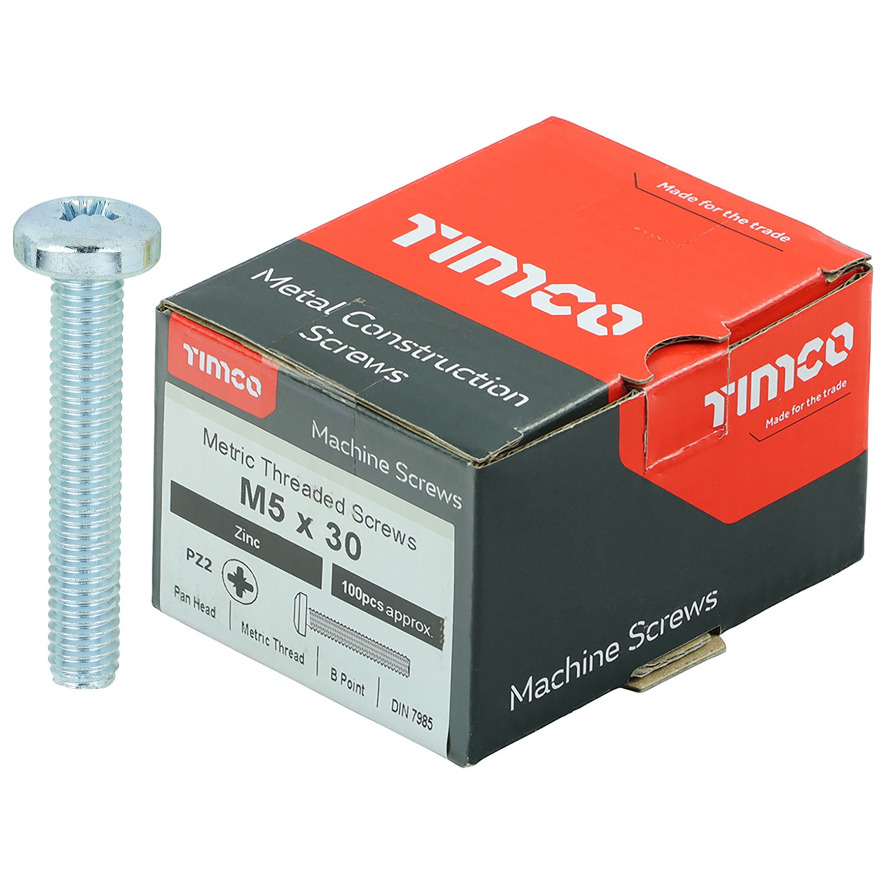 TIMCO Machine Screws Pan Head Zinc Pozi Head 100 Screws Box M4 M5 M6 - Picture 19 of 26