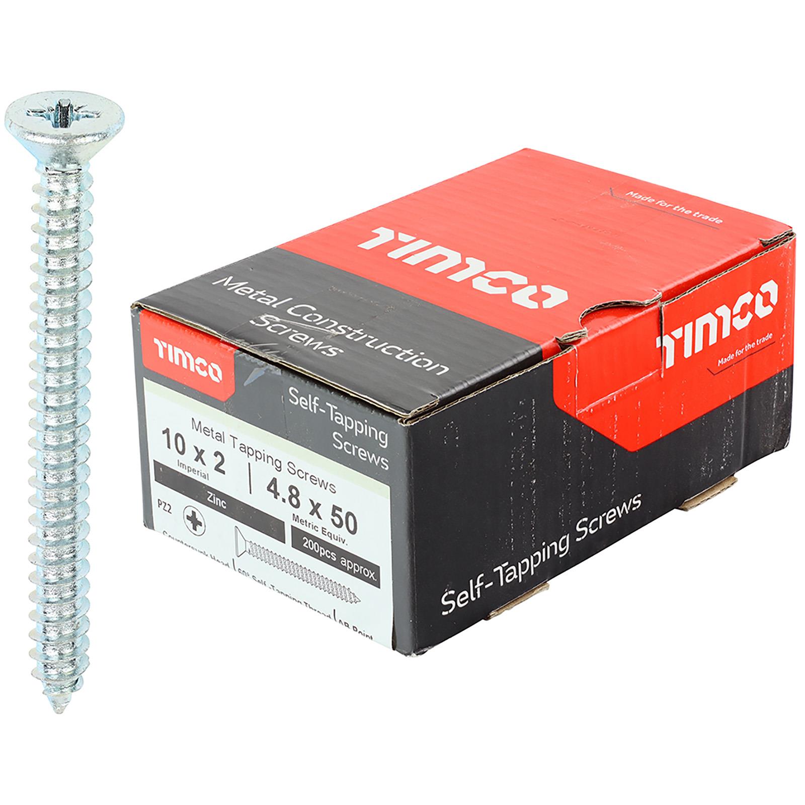 TIMCO Self Tapping Drilling Screws Zinc Metal Countersunk Head Tappers Pozi - Picture 23 of 24