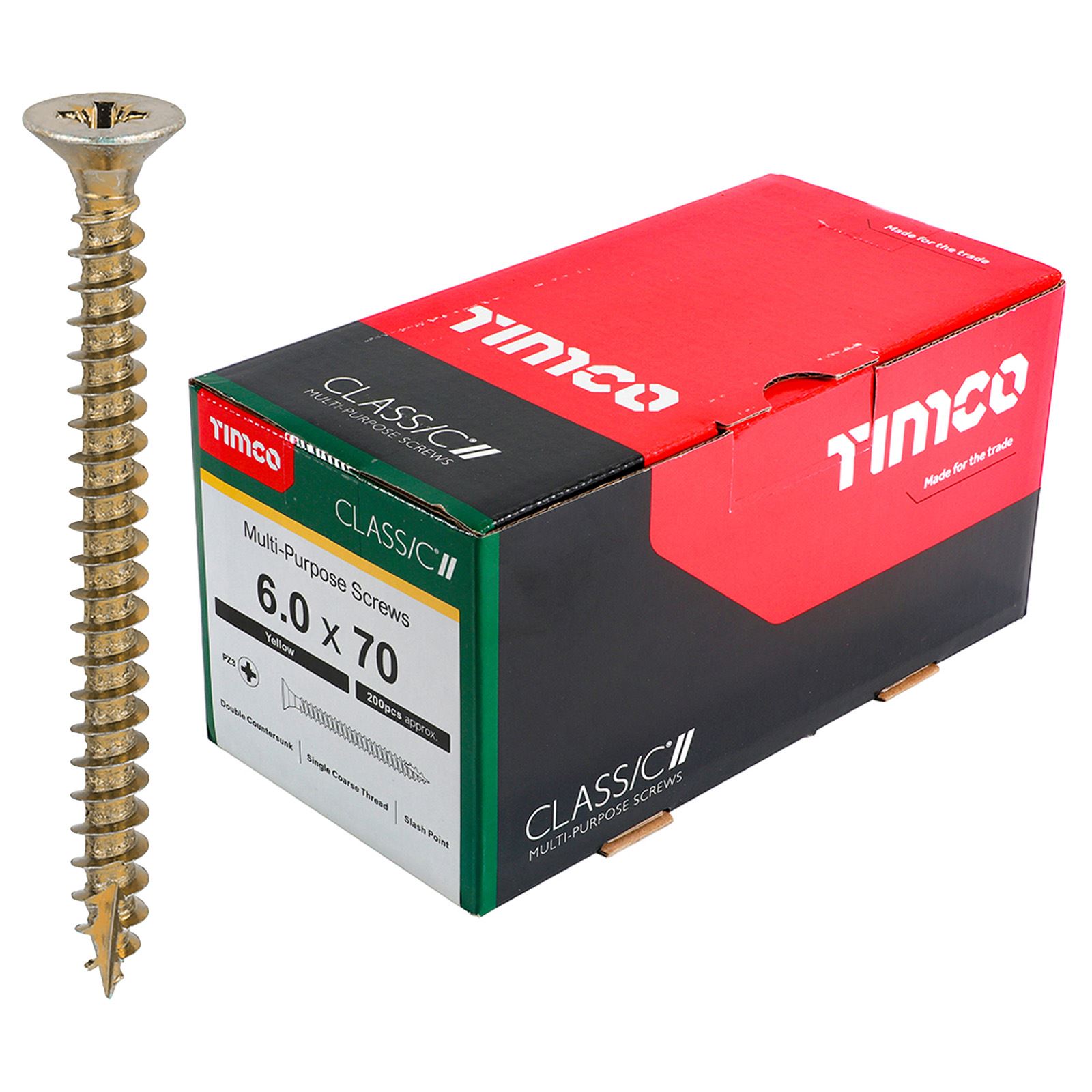TIMCO Classic Mehrzweckschrauben Pozi Kopf Doppel Senken Gelb Verpackt - Bild 63 von 71