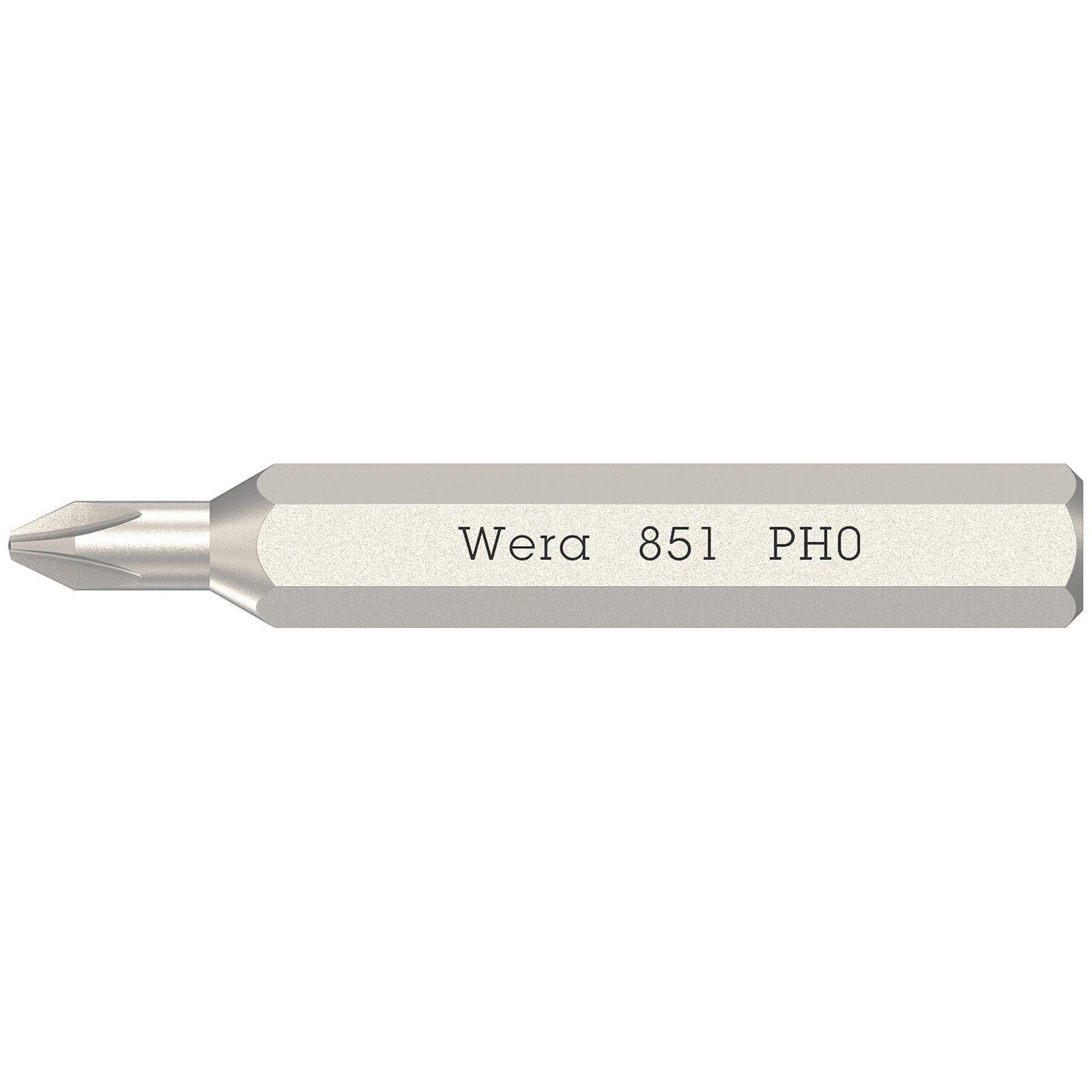 Wera Micro Präzisions-Schraubendreher-Bits mit 4 mm Sechskantantrieb PH PZ TX SL Größe wählbar - Bild 5 von 22