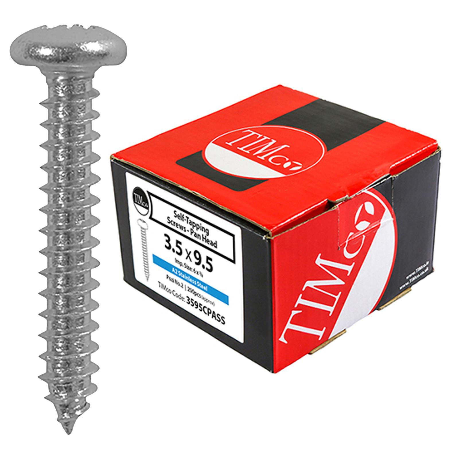 Timco selbstschneidende Bohrschrauben Metall A2 Edelstahl Pfannenkopf Pozi verpackt - Bild 12 von 20