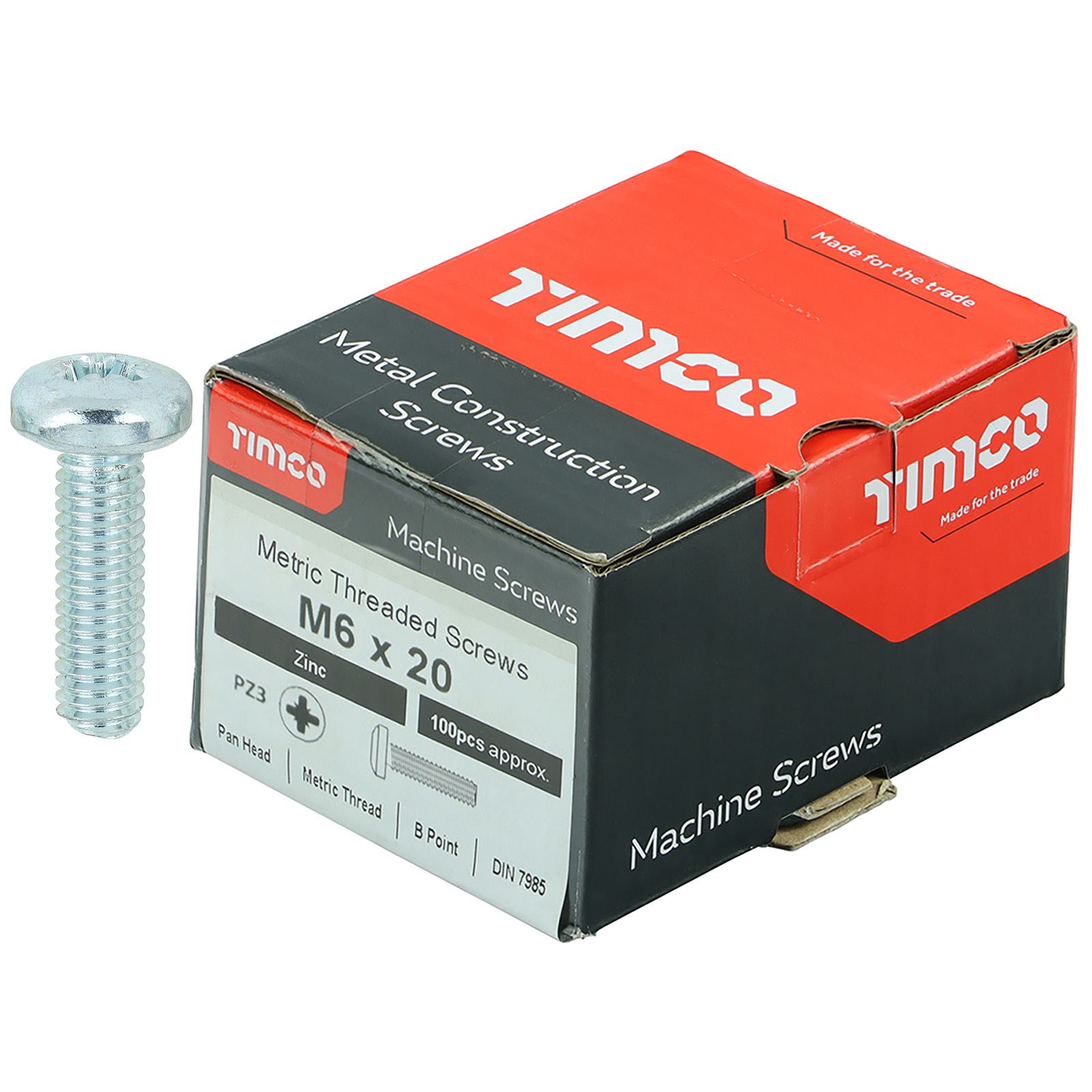 TIMCO Machine Screws Pan Head Zinc Pozi Head 100 Screws Box M4 M5 M6 - Picture 26 of 26