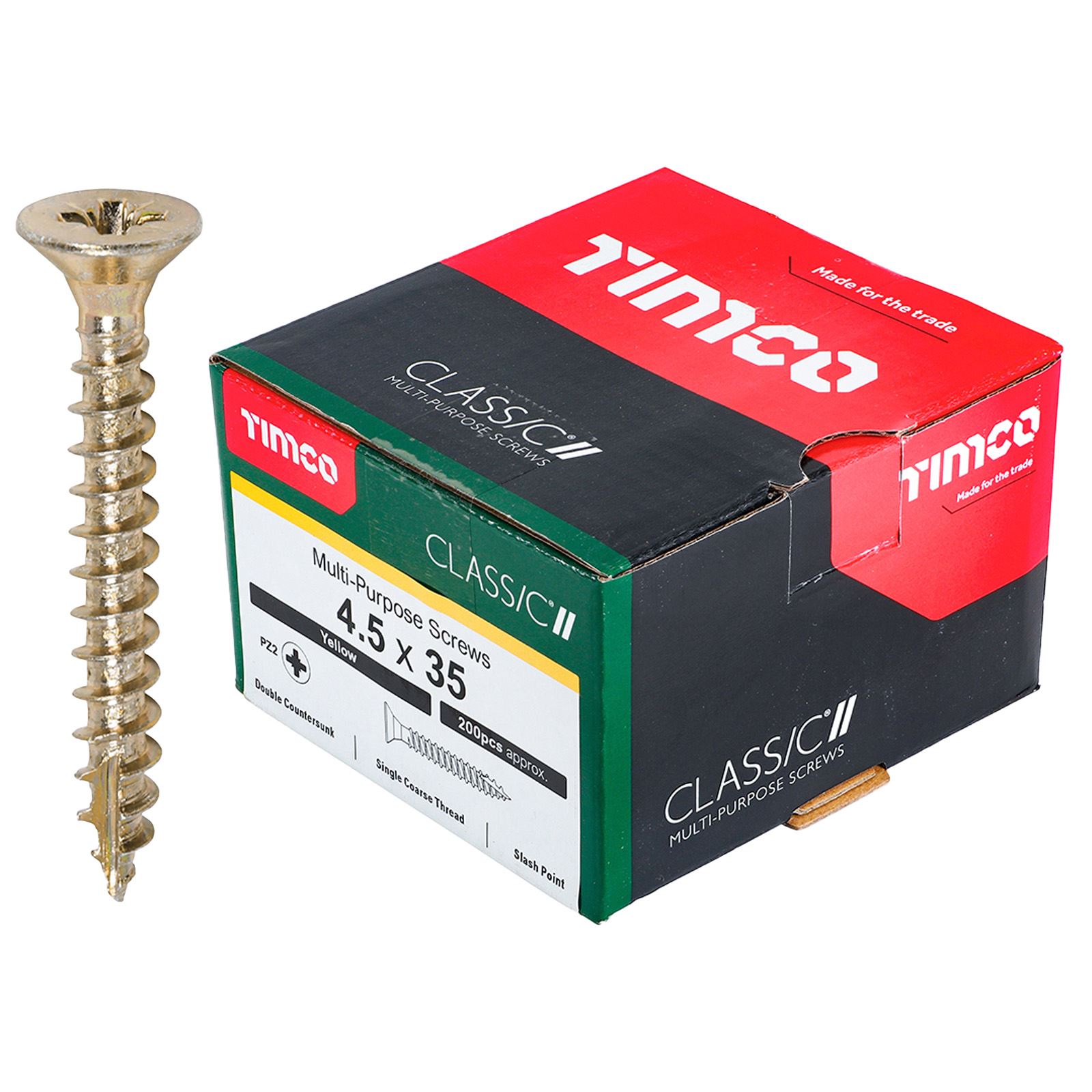 TIMCO Classic Mehrzweckschrauben Pozi Kopf Doppel Senken Gelb Verpackt - Bild 36 von 71