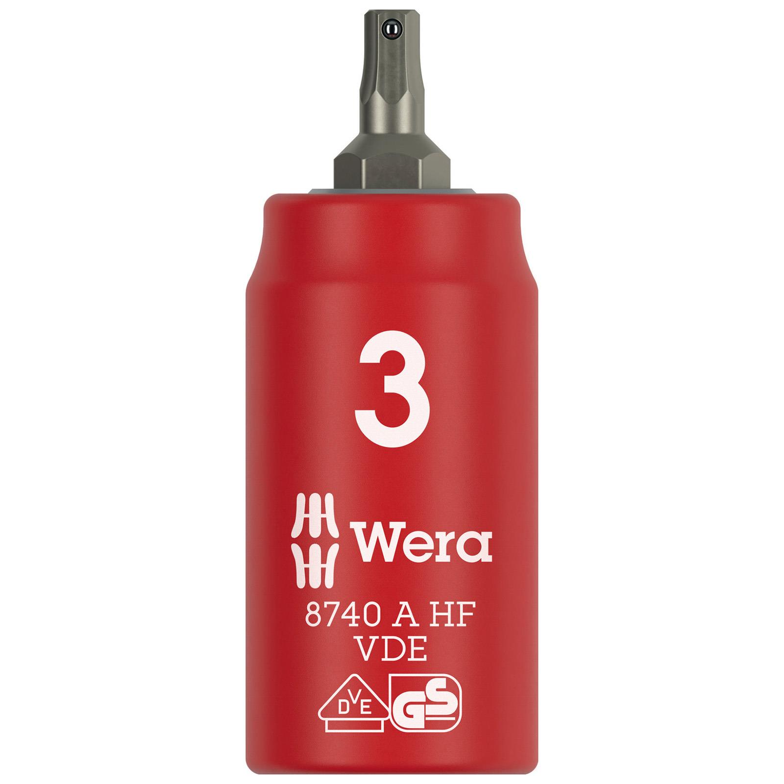 Wera VDE Zyklop Hex Bit Socket 1000V Holding Function 1/4" Drive 8740 A 3-8mm - Picture 3 of 7