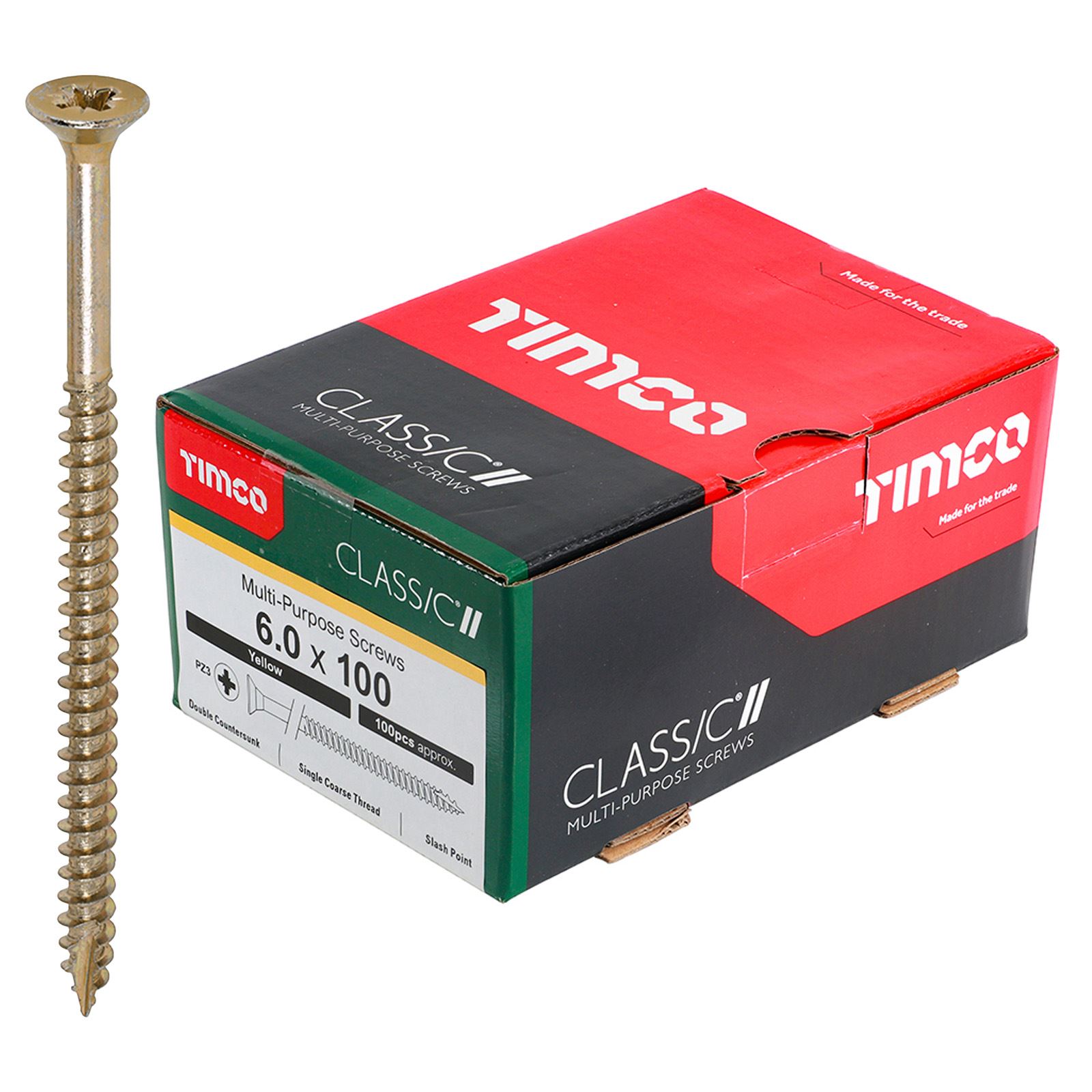 TIMCO Classic Mehrzweckschrauben Pozi Kopf Doppel Senken Gelb Verpackt - Bild 66 von 71