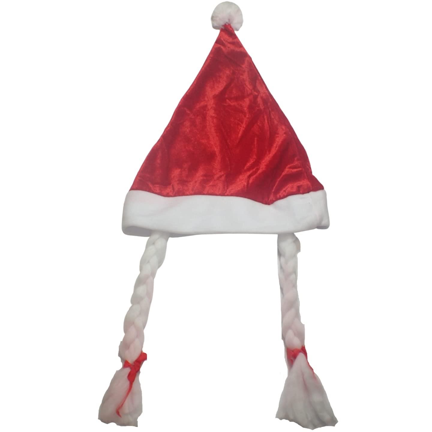 Luxury Red Santa Hat Santa Costume Party Christmas Hair Accessories - Picture 11 of 26
