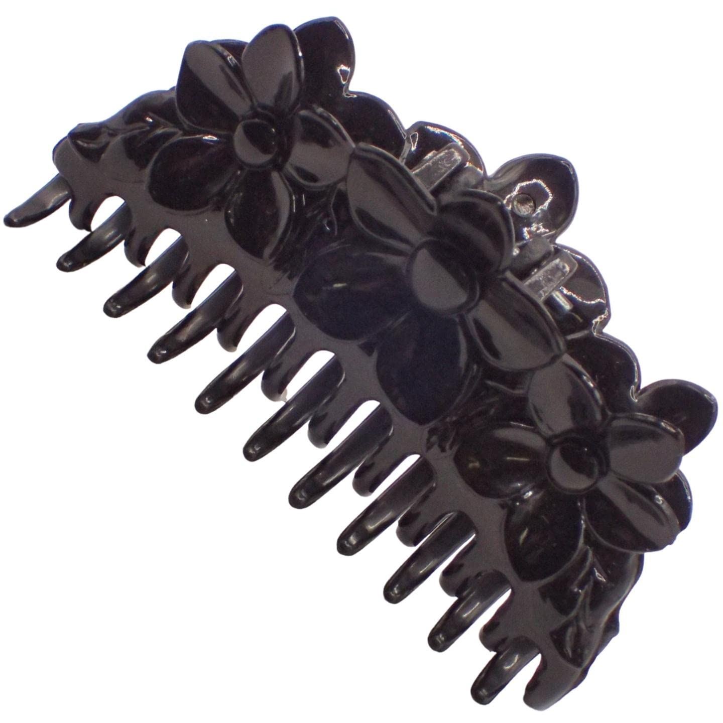 8.5cm Black or Brown Tort Hair Claw Clip for Women & Girls - Picture 24 of 64