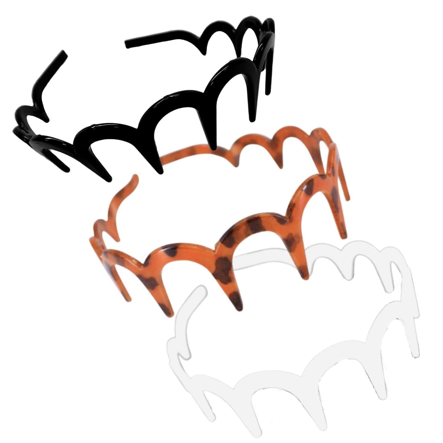 Zig Zag Shark Tooth Head Band Teeth Hair Band Alice Band Comb Headbands - Picture 22 of 99