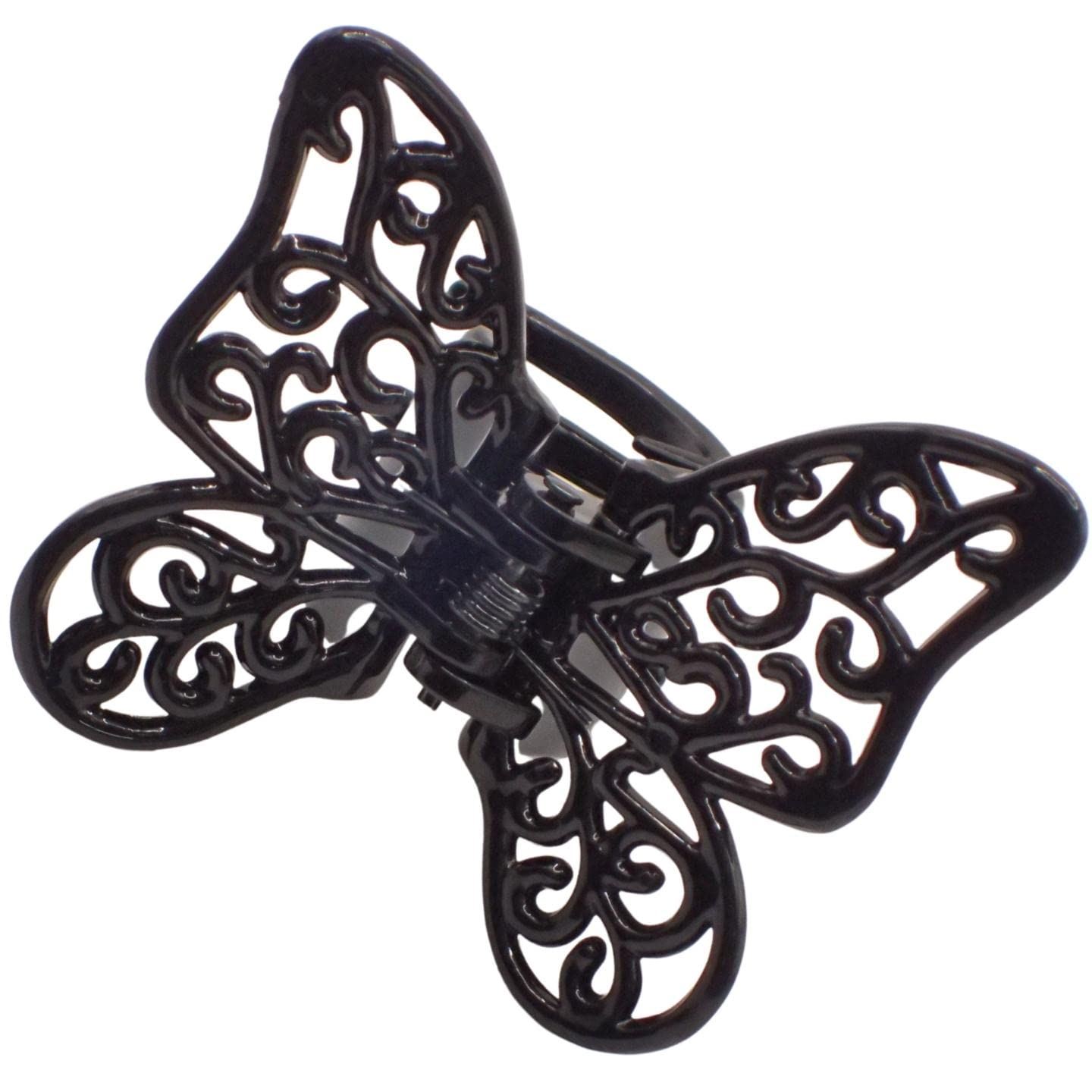 Small Black or Tort Hair Claw Clip, Small Detailed Claw Clips Hair Claws - Picture 24 of 87