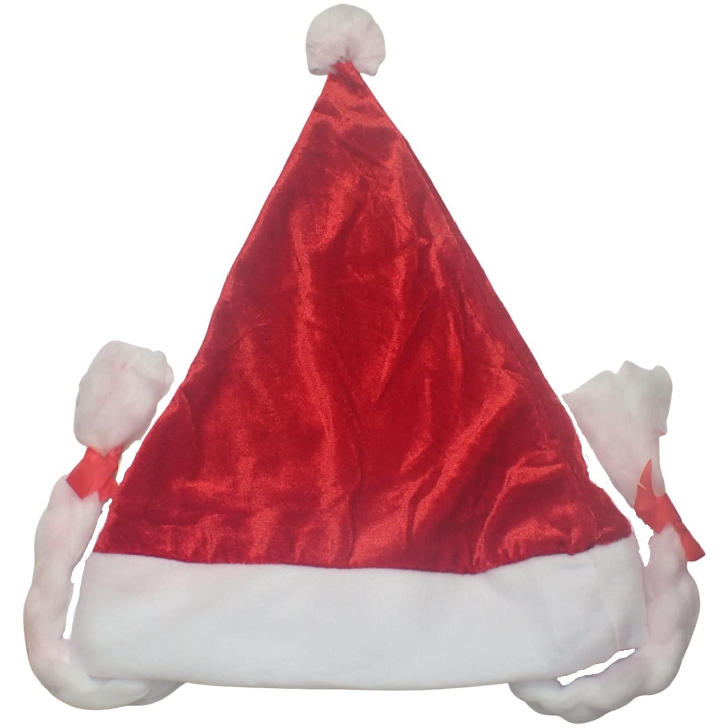 Luxury Red Santa Hat Santa Costume Party Christmas Hair Accessories - Picture 7 of 26