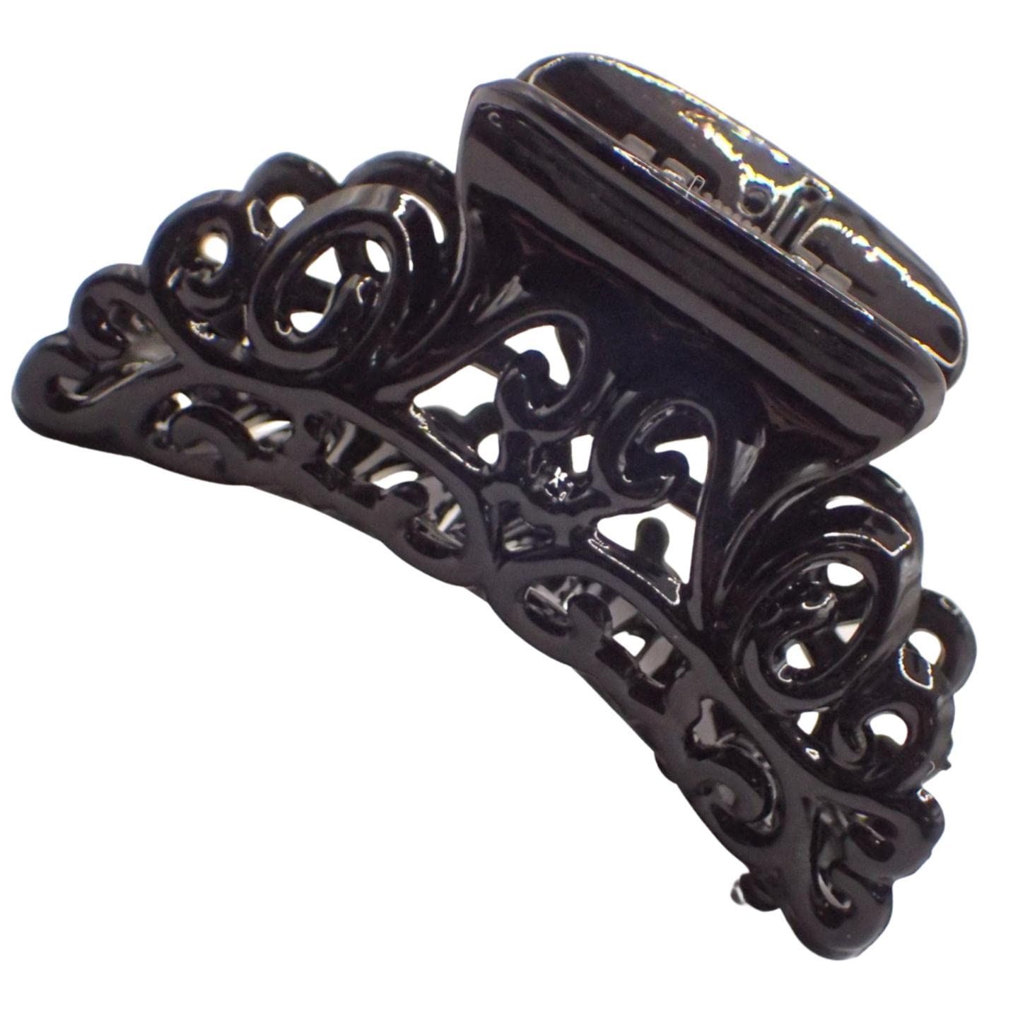 Small Black or Tort Hair Claw Clip, Small Detailed Claw Clips Hair Claws - Picture 51 of 87