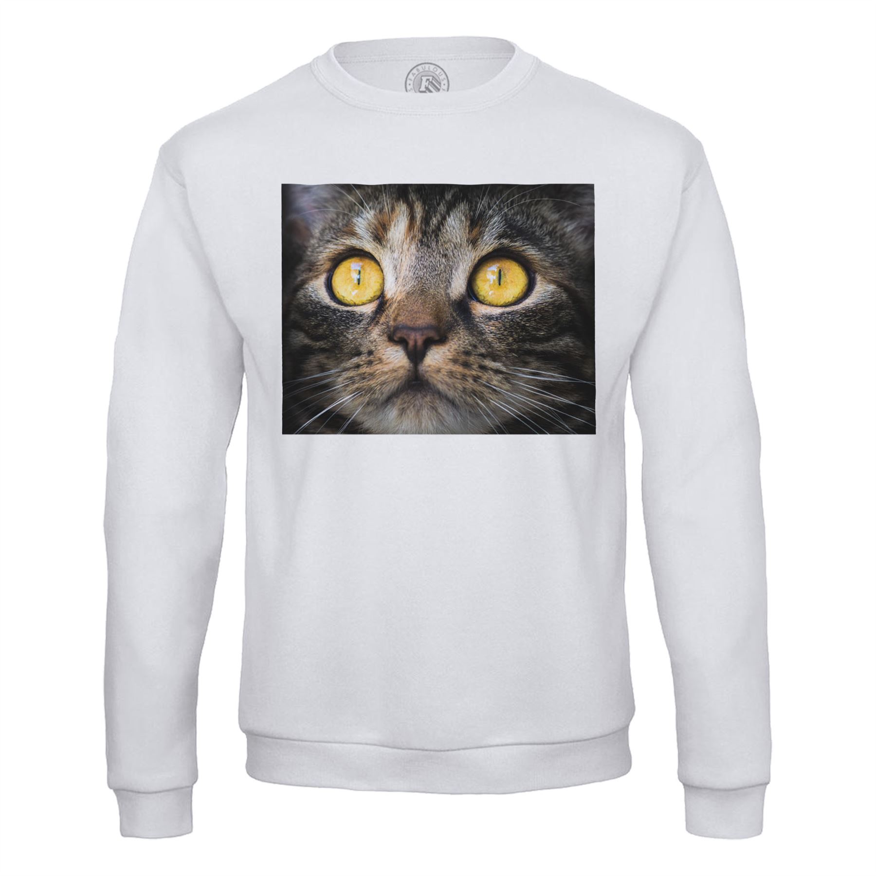 Sweat Shirt Homme Magnifique Portrait Chat Tigre Europeen Yeux Jaunes Chaton Ebay