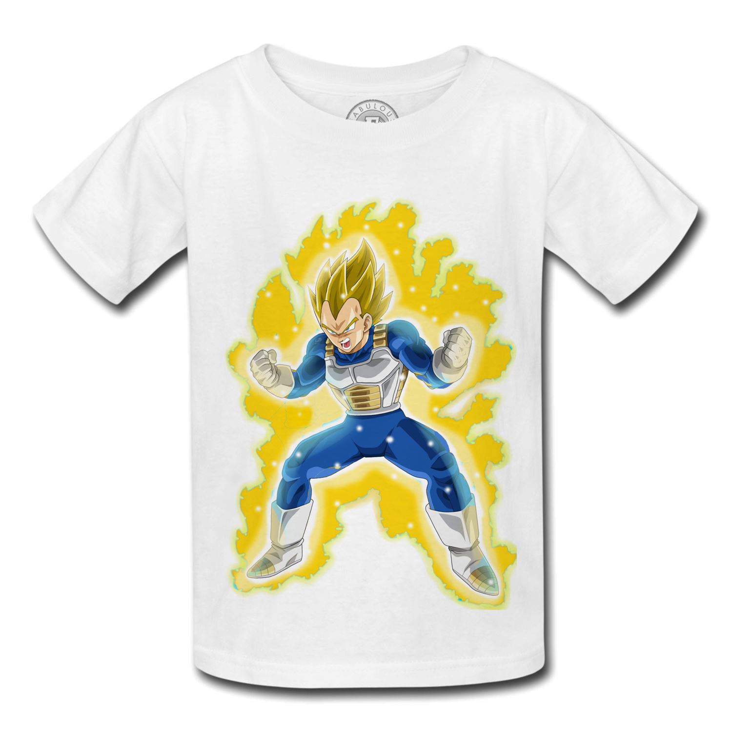 T-Shirt Enfant Dragon Ball Super Vegeta Super Saiyan Cheveux Blond