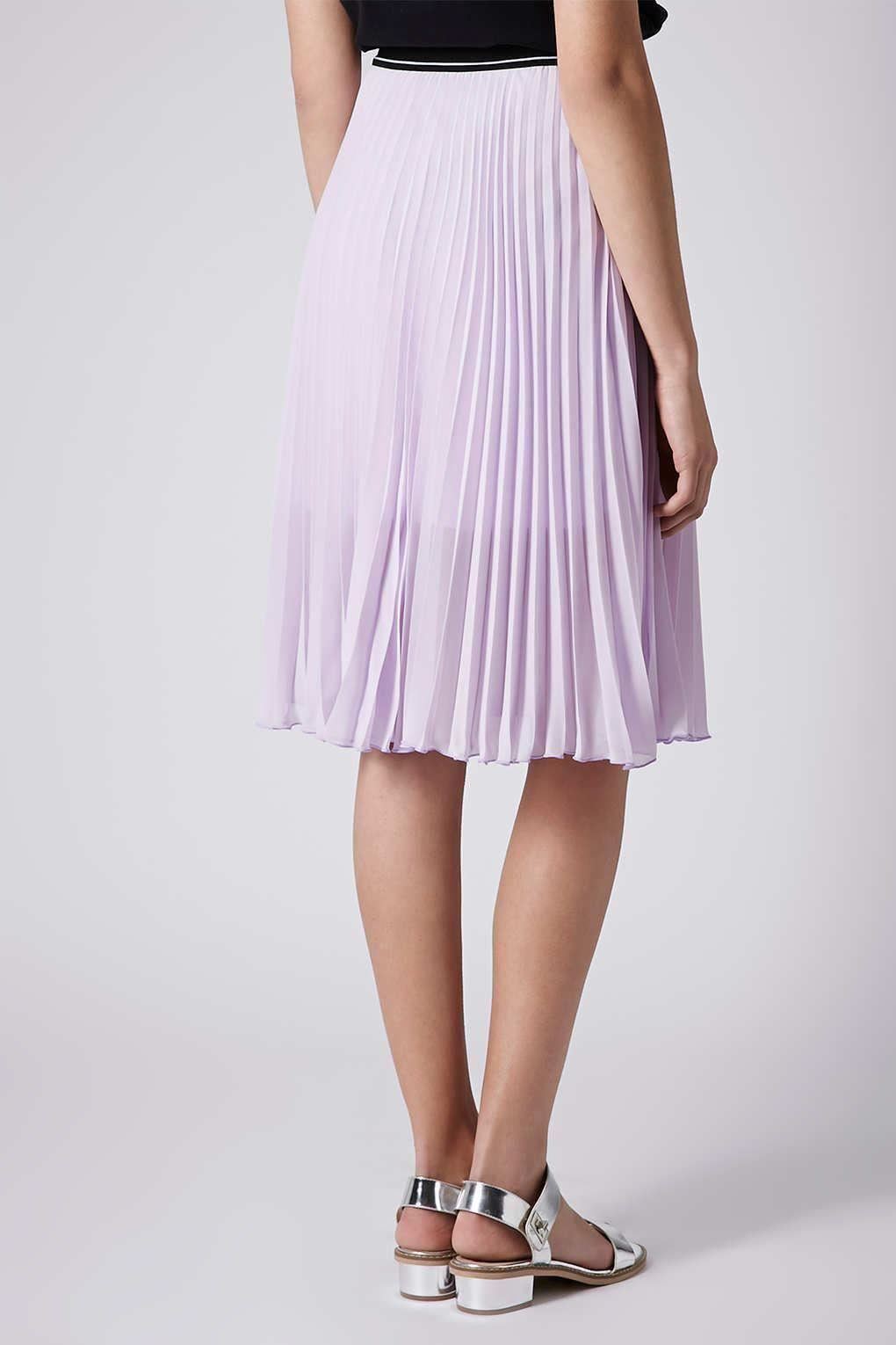 Topshop Women/'s Casual Sport Waistband Pleat Midi Skirt