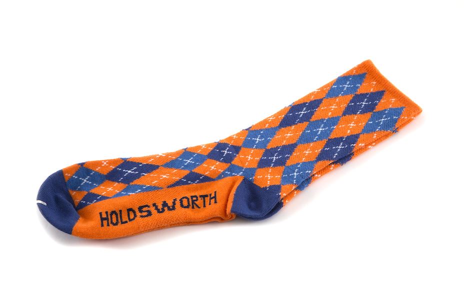 Brand New Holdsworth campagnolo Argyle sorbtek cycling socks L-XL orange blue