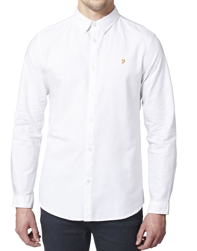 farah brewer white shirt