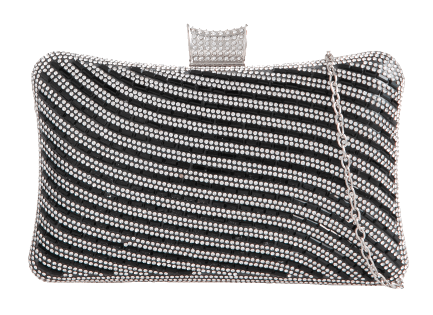 Womens Diamante Embellished Clutch Bag Vintage Hard Case Party - Picture 2 of 7
