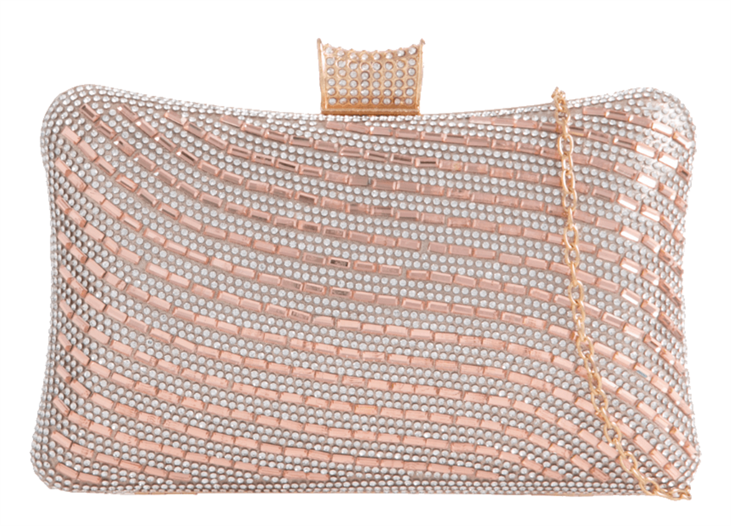 Womens Diamante Embellished Clutch Bag Vintage Hard Case Party - Picture 3 of 7