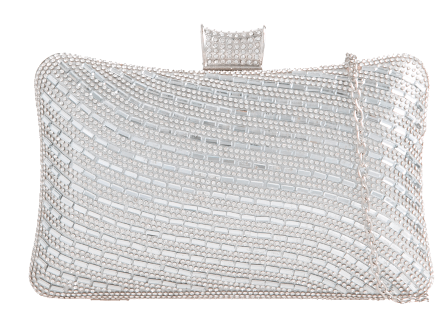 Womens Diamante Embellished Clutch Bag Vintage Hard Case Party - Picture 7 of 7