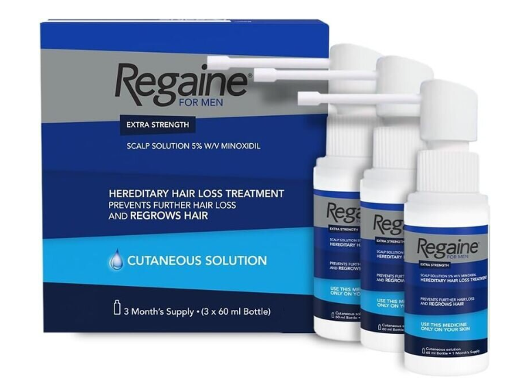 Regaine For Men Extra Strength Scalp Solution - Triple Pack 3 x 60ml