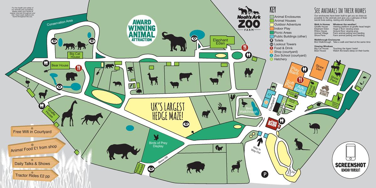 Map Of The Zoo Explore Noah S Ark Zoo Farm Zoo Map Il