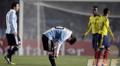 מסי והיגוואין. יכול להיות שלא נראה אותם ברבע הגמר? (רויטרס)