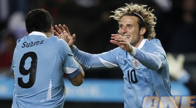 פורלאן וסוארס חוגגים (רויטרס)