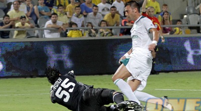 גיא חיימוב יוצא טוב. לא מעט עבודה לשוער בחצי השעה הראשונה (יוסי ציפקיס)