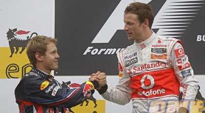 סבסטיאן פטל וג´נסון באטן בסיום (רויטרס)