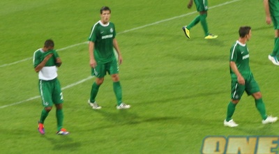 שחקני חיפה מאוכזבים אחרי הספיגה (דולב נישליס)