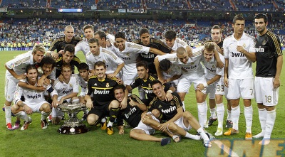 שחקני ריאל מדריד חוגגים את הזכייה בגביע (GettyImages)