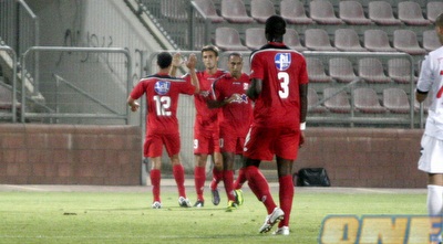 שחקני סכנין חוגגים (יניב גונן)