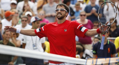 טיפסרביץ´ בטירוף אחרי הניצחון, מחכה בקוצר רוח לג´וקוביץ´ (רויטרס)