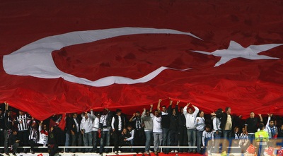 דגל טורקיה ביציע (GettyImages)
