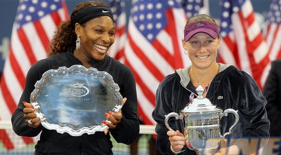 סרינה וויליאמס וסמנתה סטוסר. האמיקנית החמיאה: &qout; (GettyImages)