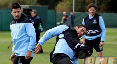 טבס ואגוארו באימון המסכם (GettyImages)