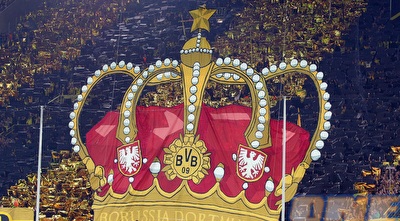אוהדי דורטמונד במפגן מדהים (GettyImages) אוהדי דורטמונד במפגן מדהים (GettyImages)