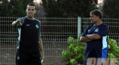 אלישע לוי ובויאן שאראנוב. הסרבי צפוי לפתוח (עמית מצפה)