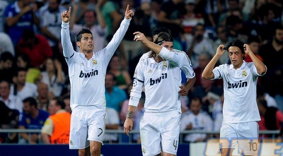 שחקני ריאל שמחים על 0:3 חלק(GettyImages)